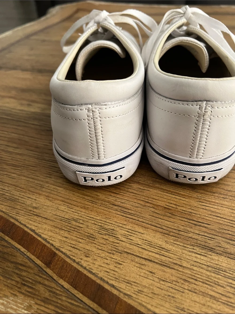 Polo by Ralph Lauren White Leather Low-Top Sneakers